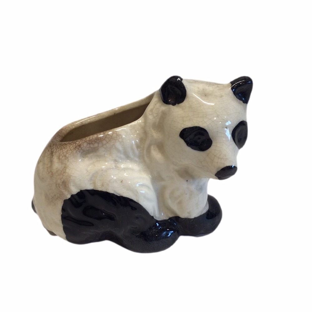 VINTAGE‎ PANDA BEAR PLANTER pottery Collectible USA VERY NICE ANIMAL ART 1942